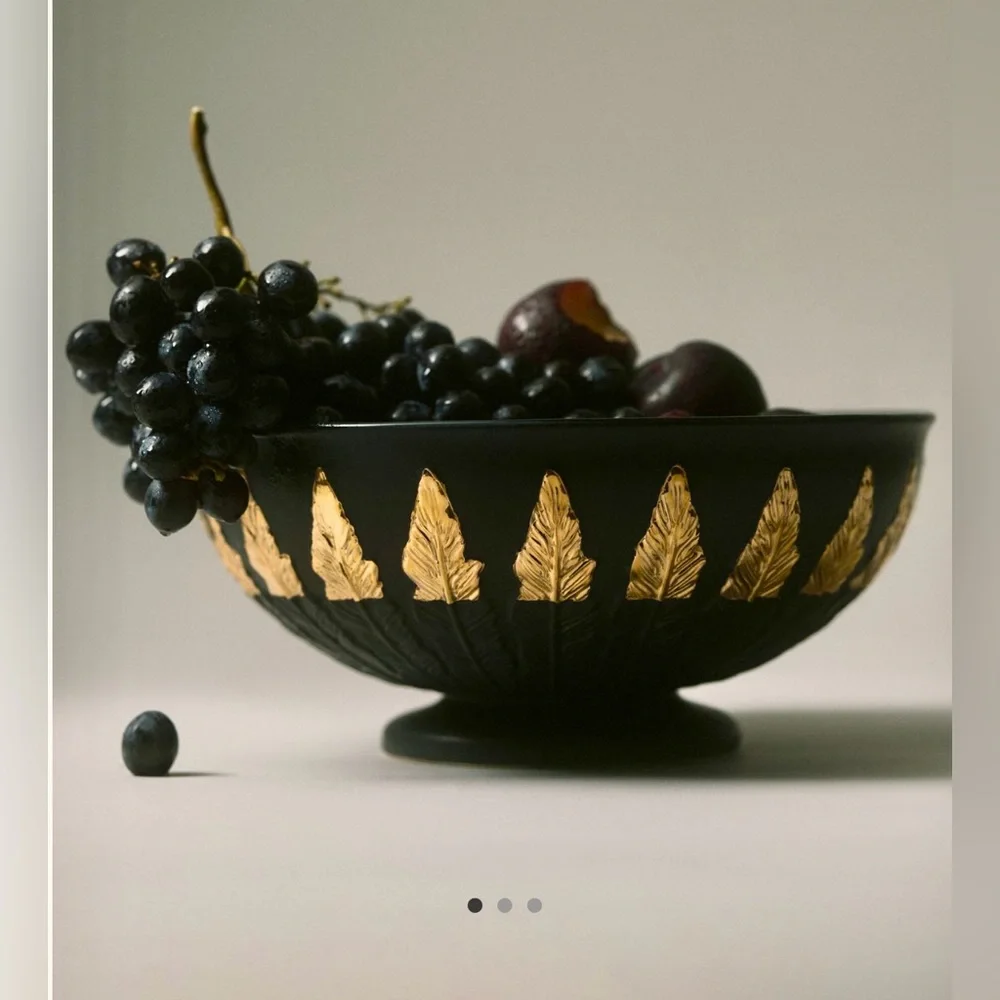 Anthropologie Catherine Martin Midnight Creatures Glazed Stoneware Serving Bowl